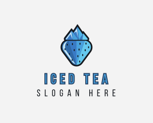 Frozen Mountain Strawberry logo design