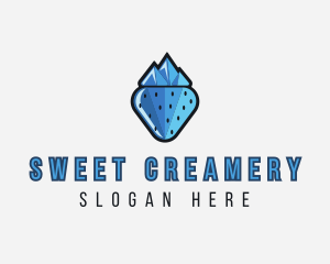 Frozen Mountain Strawberry logo design