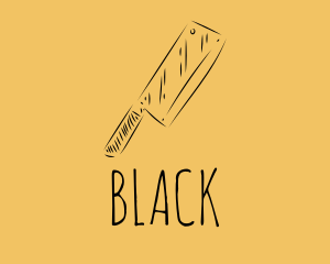 Kitchen Cleaver Knife logo design