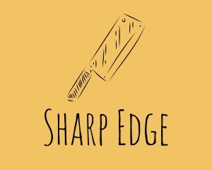 Knife - Kitchen Cleaver Knife logo design