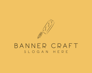 Kitchen Cleaver Knife logo design