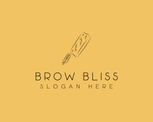 Kitchen Cleaver Knife logo design