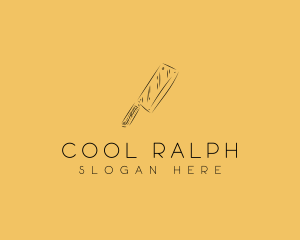 Kitchen Cleaver Knife logo design