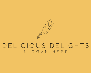 Kitchen Cleaver Knife logo design