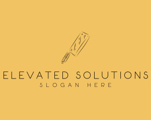 Kitchen Cleaver Knife logo design