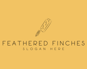 Kitchen Cleaver Knife logo design