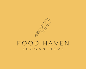 Canteen - Kitchen Cleaver Knife logo design