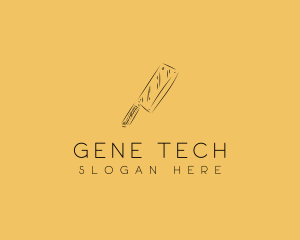 Kitchen Cleaver Knife logo design