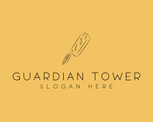 Kitchen Cleaver Knife logo design