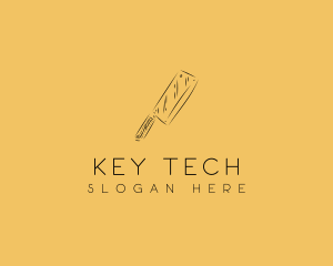 Kitchen Cleaver Knife logo design