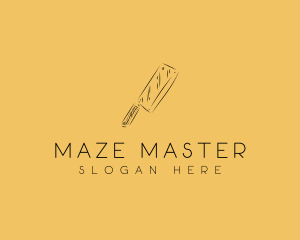 Kitchen Cleaver Knife logo design