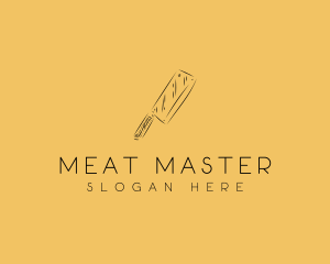 Kitchen Cleaver Knife logo design