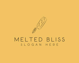 Kitchen Cleaver Knife logo design