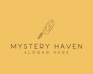 Kitchen Cleaver Knife logo design