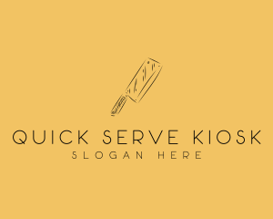 Kitchen Cleaver Knife logo design