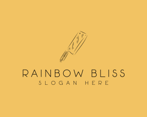 Kitchen Cleaver Knife logo design