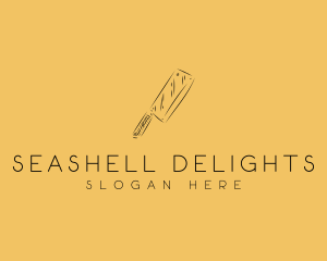 Kitchen Cleaver Knife logo design