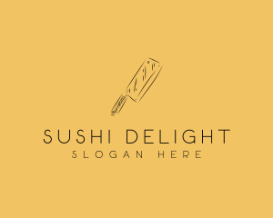 Kitchen Cleaver Knife logo design