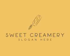 Kitchen Cleaver Knife logo design