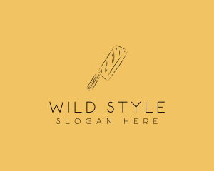 Kitchen Cleaver Knife logo design