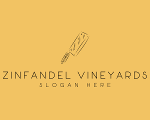 Kitchen Cleaver Knife logo design