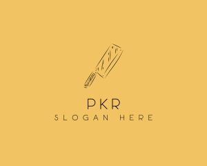 Kitchen Cleaver Knife logo design