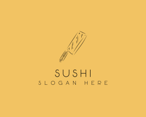 Kitchen Cleaver Knife logo design