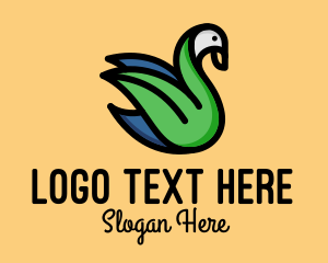 Avian - Swan Bird Aviary logo design