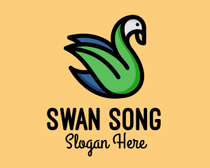 Swan Bird Aviary logo design