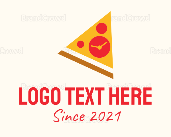 Pizza Slice Clock Logo