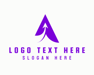 Shipment - Flight Travel Letter A logo design