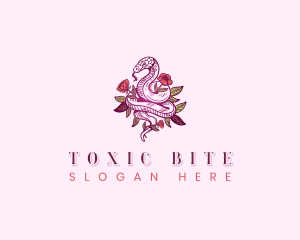 Floral Snake Spa logo design