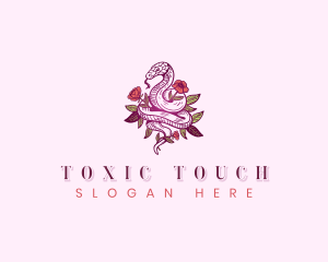 Floral Snake Spa logo design