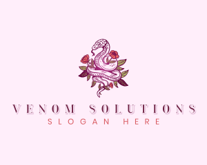 Floral Snake Spa logo design