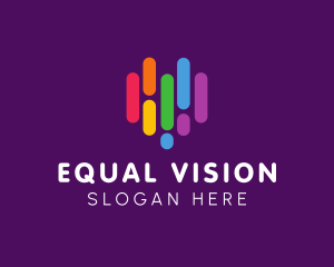 Equality - Pride Heart Equalizer logo design