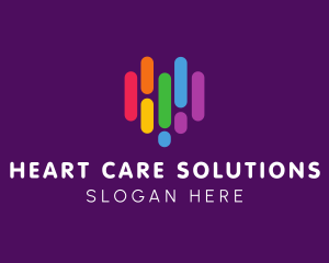 Pride Heart Equalizer logo design