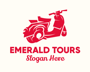 Red Touring Motorbike logo design