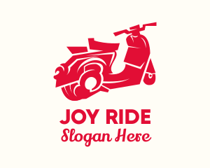 Red Touring Motorbike logo design