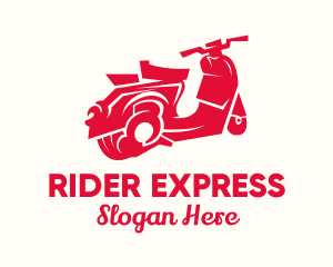 Rider - Red Touring Motorbike logo design