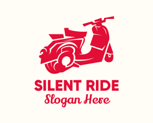 Red Touring Motorbike logo design