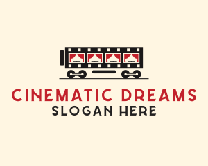 Film Strip Train  logo design