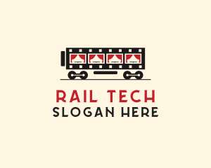 Rail - Film Strip Train logo design