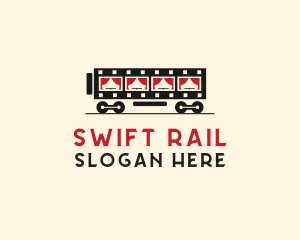 Rail - Film Strip Train logo design