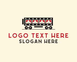 Wagon - Film Strip Train logo design
