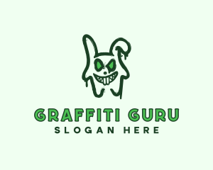 Vandal - Punk Bunny Graffiti logo design