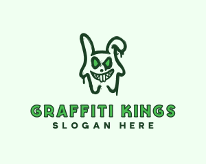 Vandalism - Punk Bunny Graffiti logo design