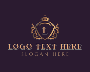 Decoration - Elegant Crown Shield logo design