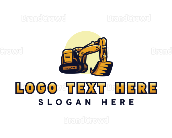 Heavy Machinery Excavator Logo