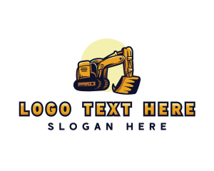 Construction - Heavy Machinery Excavator logo design