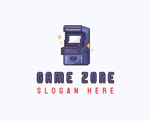 Gaming Arcade Pixel logo design